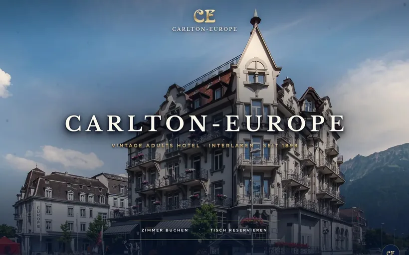 Die neue Startseite: Carlton-Europe