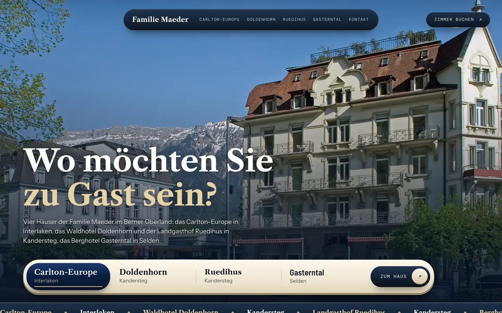 Die gemeinsame Startseite am Rechner